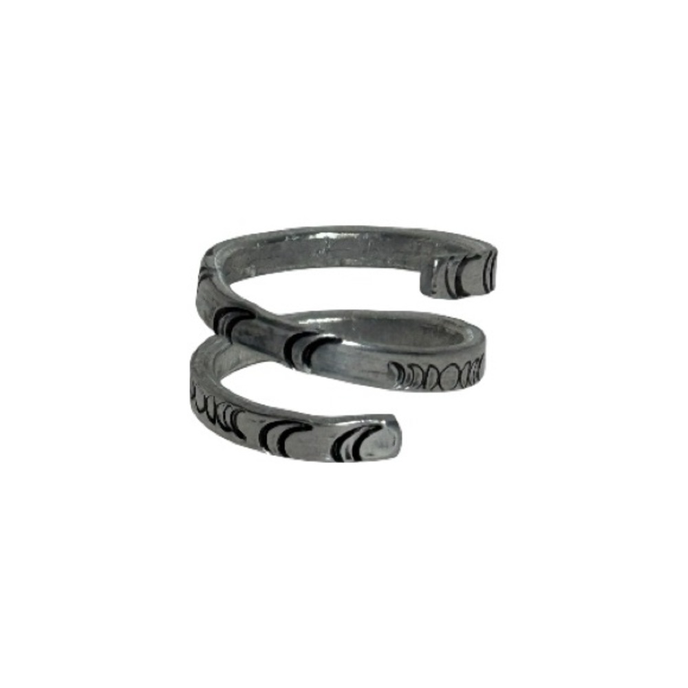 Handmade‎ boho celestial silver adjustable hypoallergenic wrap ring